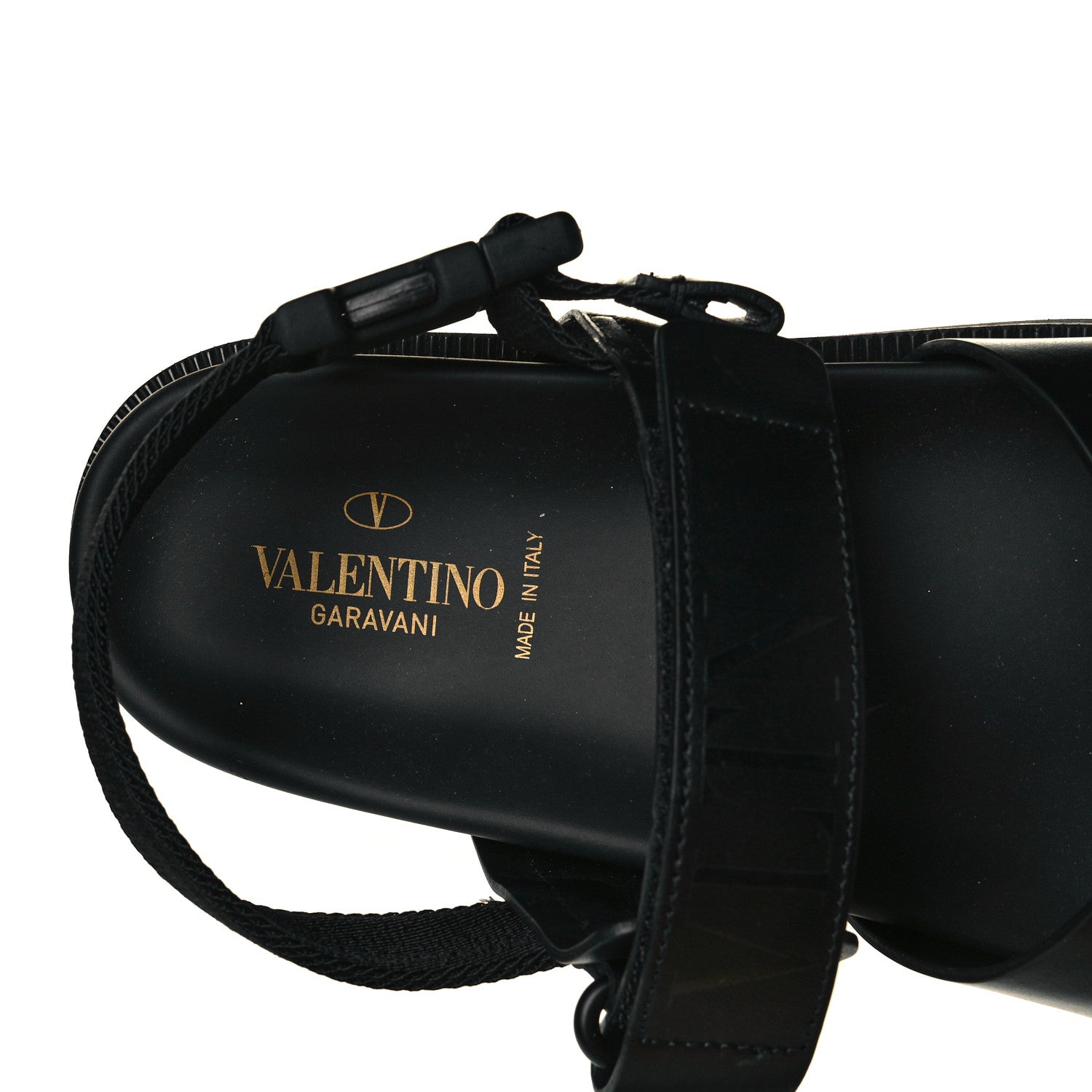 Valentino Garavani Calfskin Mens Logo Sandals 45 Black 8 of 9