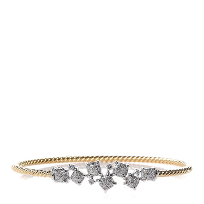 David Yurman 18K Yellow White Gold Diamond Precious Chatelaine Bracelet 1 of 5