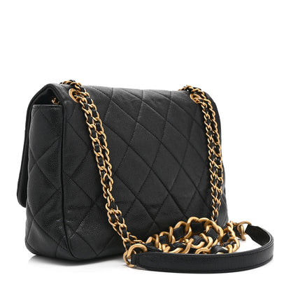 Chanel Caviar Quilted Medium Chain Flap  Black 3 of 10