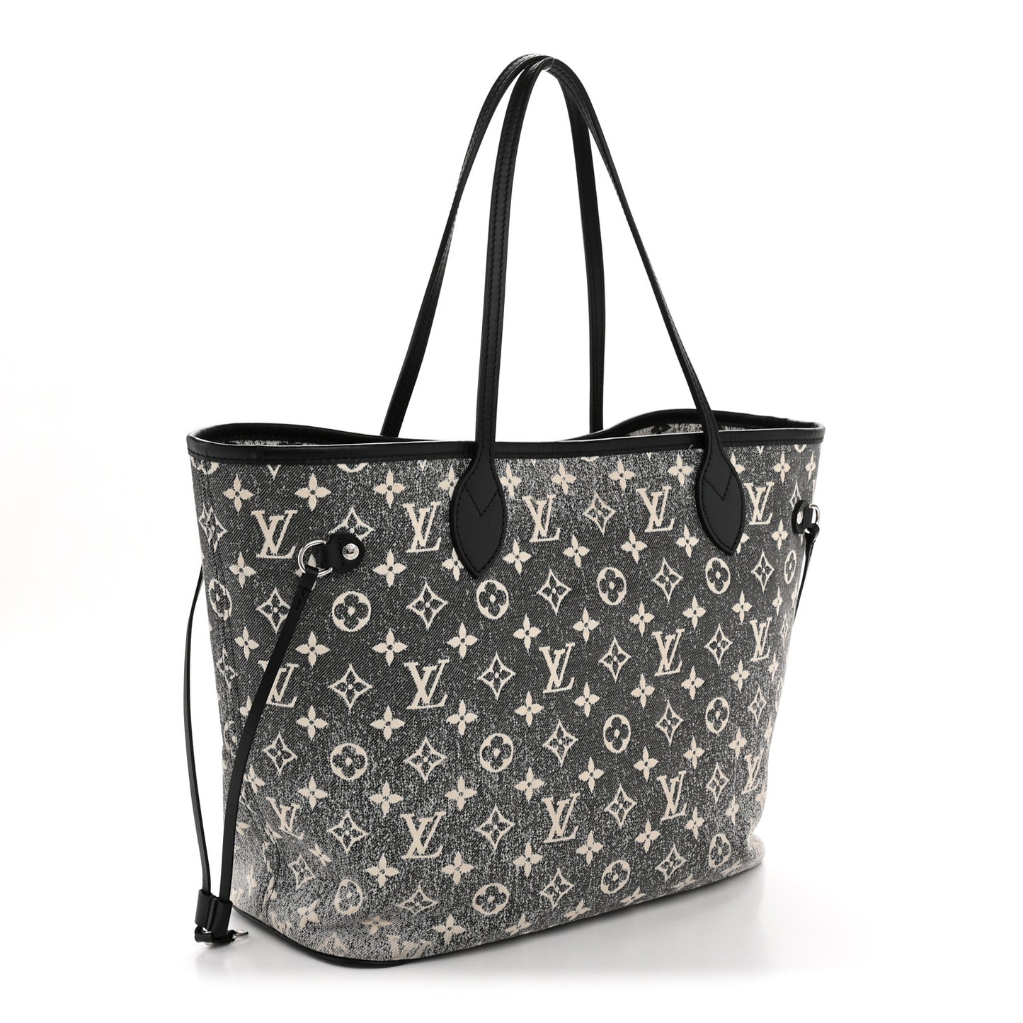 Denim Monogram Jacquard Neverfull MM  Grey