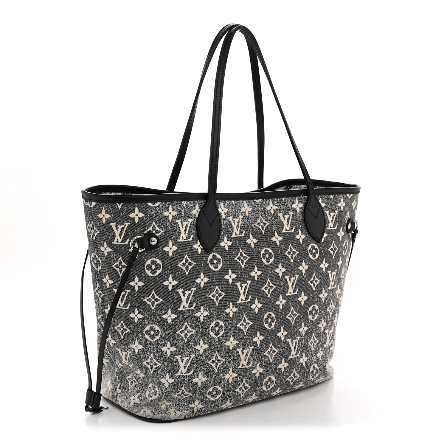 Louis Vuitton Denim Monogram Jacquard Neverfull MM  Grey 3 of 13