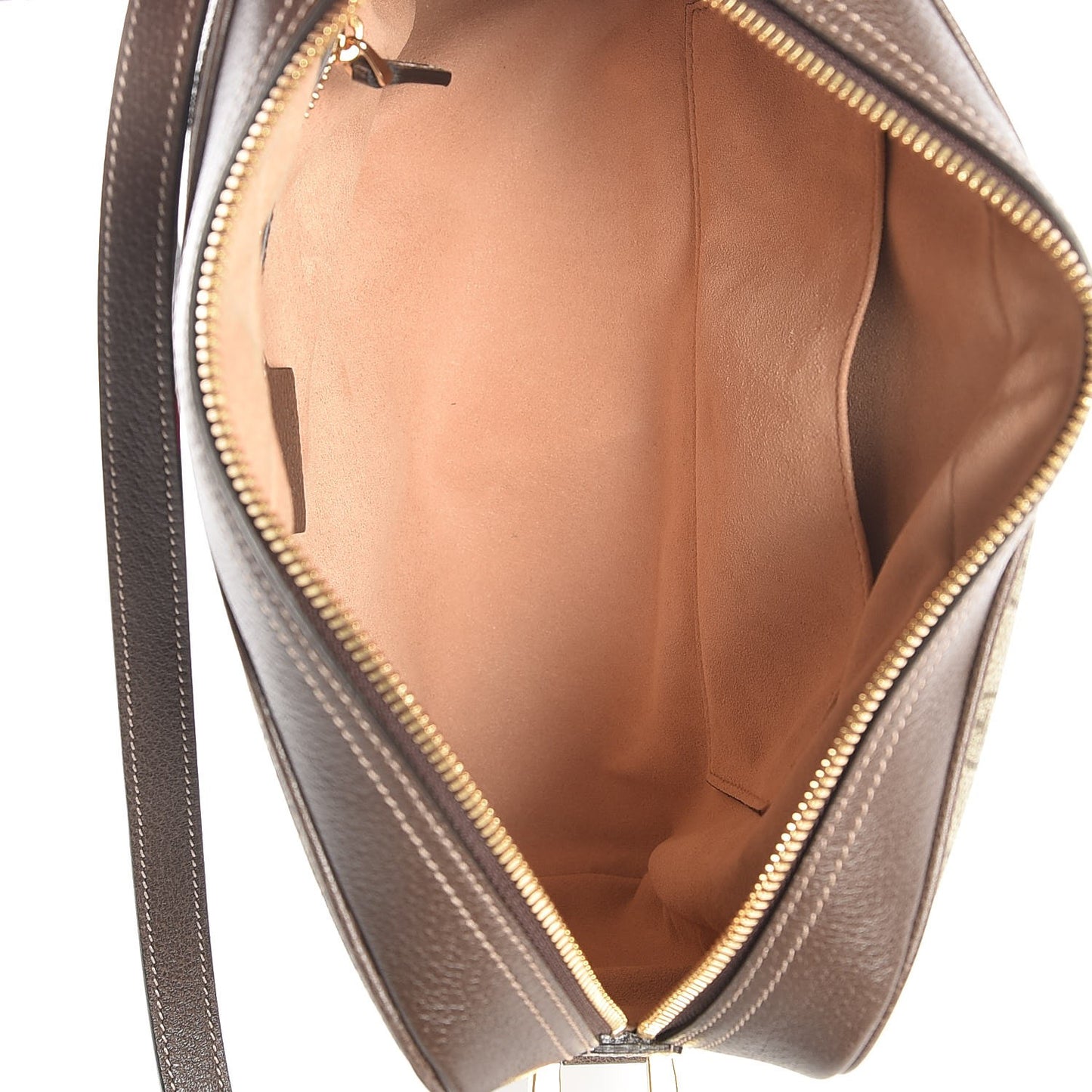 GG Supreme Monogram Web Small Ophidia Shoulder Bag Brown