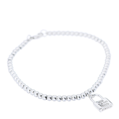 Tiffany Sterling Silver 1837 Lock Charm Bead Bracelet 1 of 6