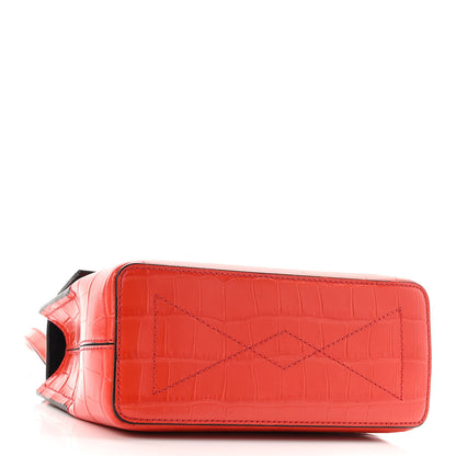 Mulberry Shiny Crocodile Embossed Micro Seaton Hibiscus Red 4 of 10