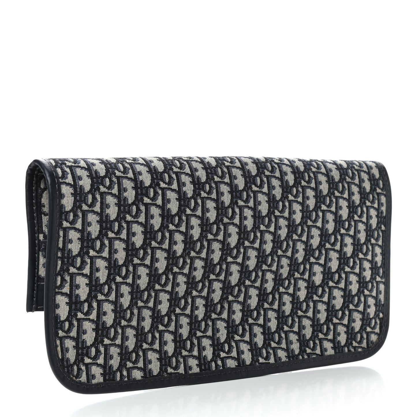 Oblique Fold Over Clutch Blue