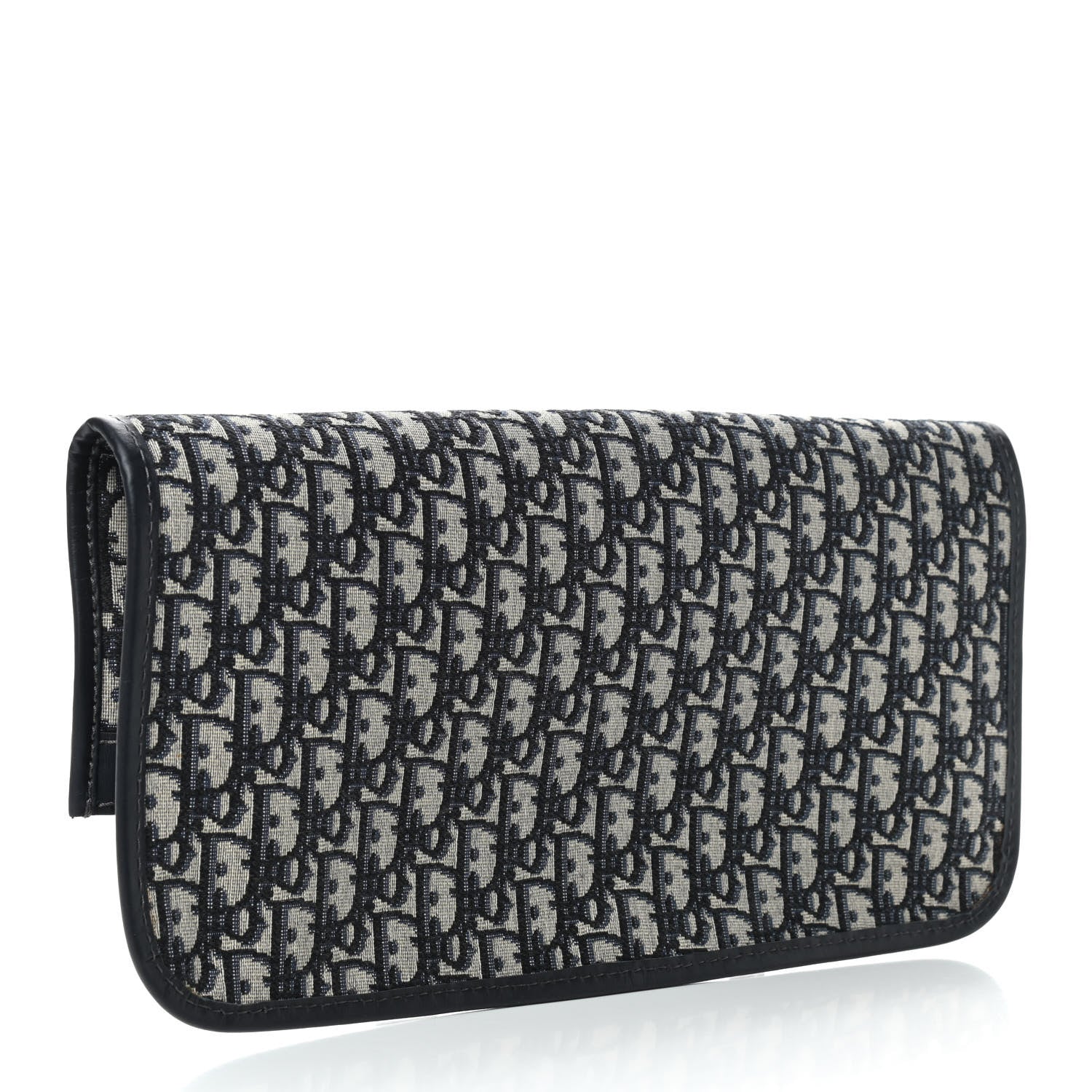 Christian Dior Oblique Fold Over Clutch Blue 4 of 10