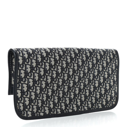 Christian Dior Oblique Fold Over Clutch Blue 4 of 10