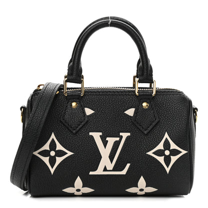 Louis Vuitton Empreinte Monogram Giant Nano Speedy Black Beige 1 of 9