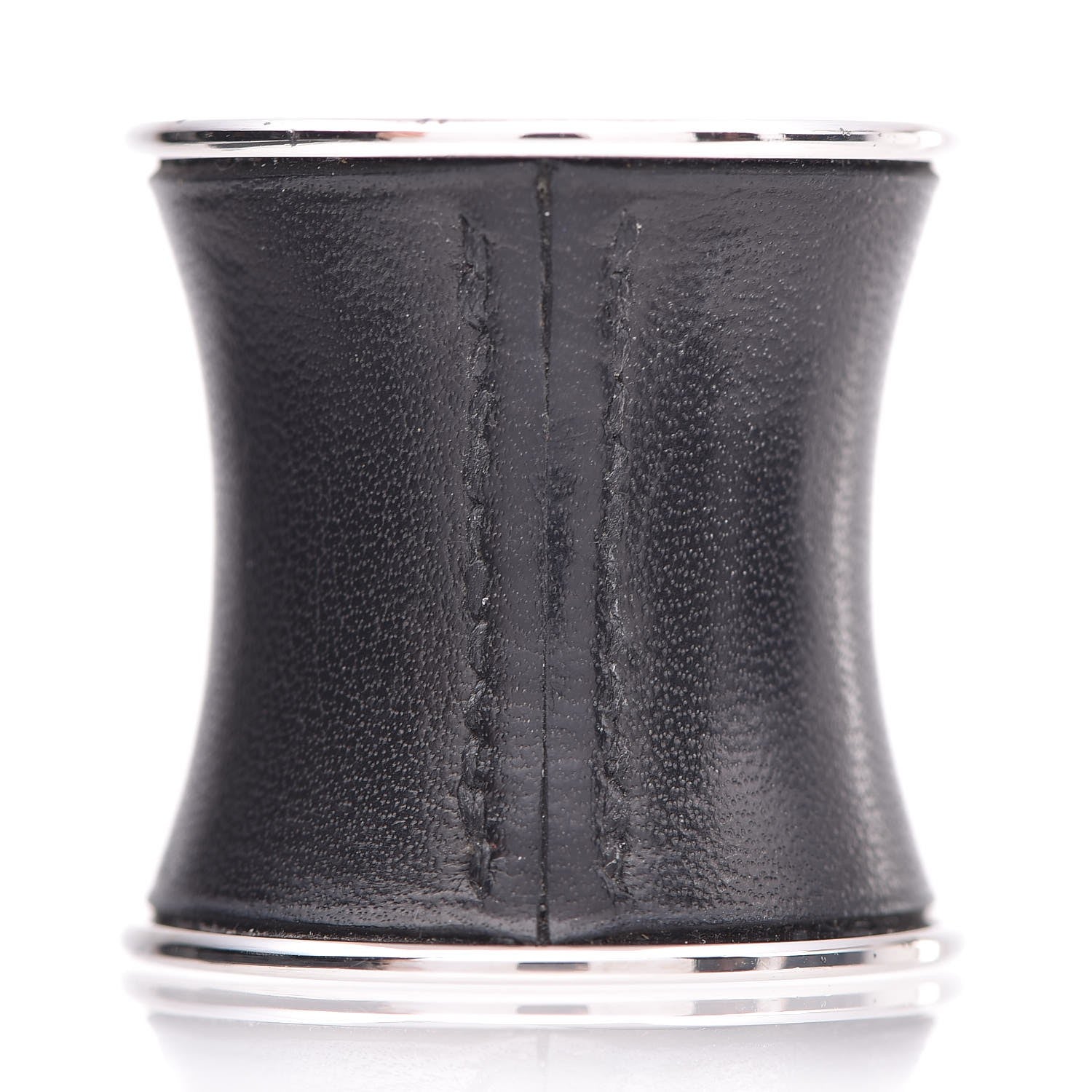Hermes Lambskin Scarf Ring Black 3 of 7