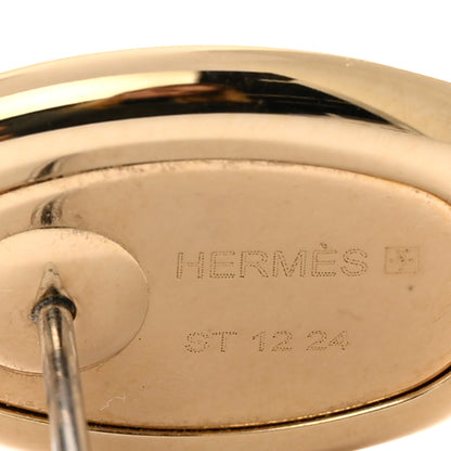 Hermes Enamel Mini Maillon Earrings Black 4 of 5
