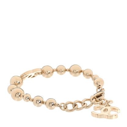 Chanel Metal Beaded CC Bracelet Gold 3 of 6