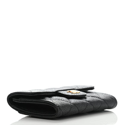 Chanel Caviar Quilted Flap Card Holder Wallet Black 4 of 7