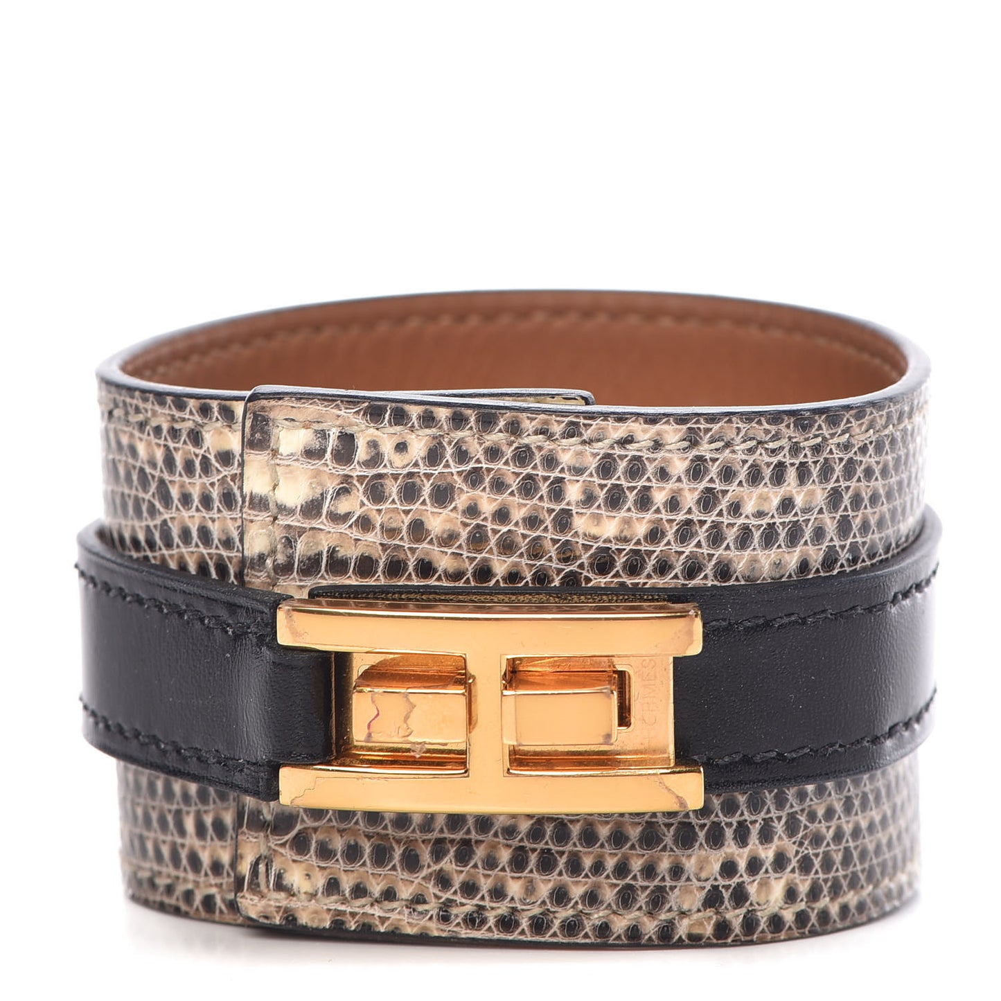 Lizard Box Manchette Drag Bracelet T3 Ombre Black