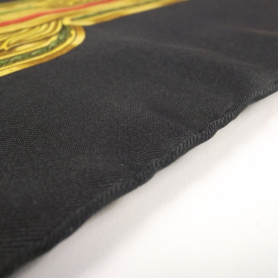 Hermes Silk Les Parures Du Vent Scarf 90 Navy 4 of 5