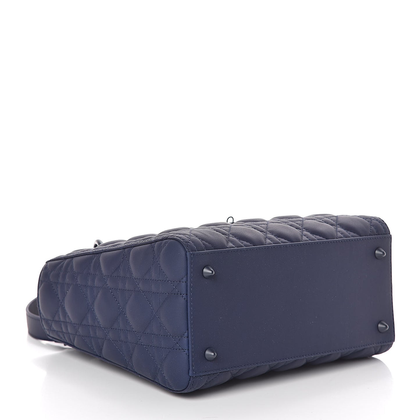 Ultra Matte Calfskin Cannage Medium Lady Dior Blue