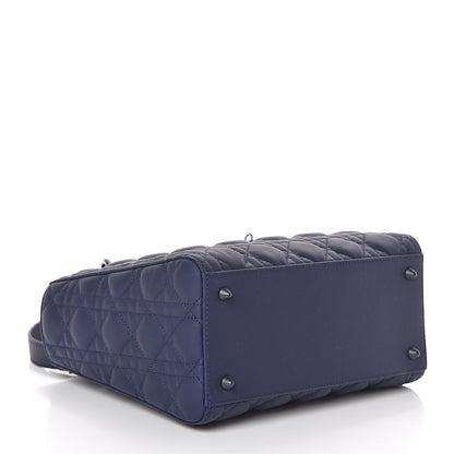 Christian Dior Ultra Matte Calfskin Cannage Medium Lady Dior Blue 4 of 8