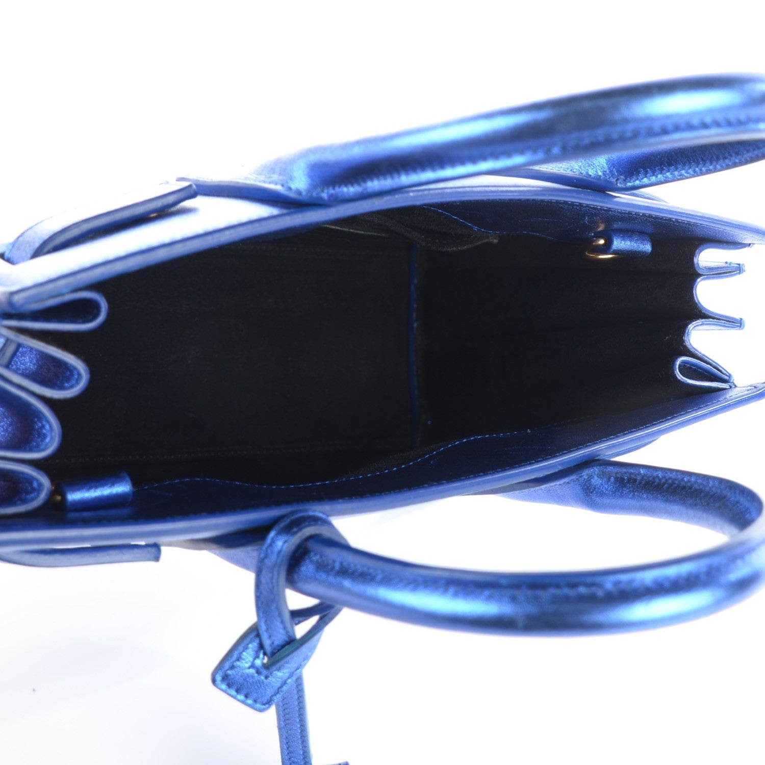 Saint Laurent Metallic Calfskin Nano Sac De Jour Royal Blue 5 of 8