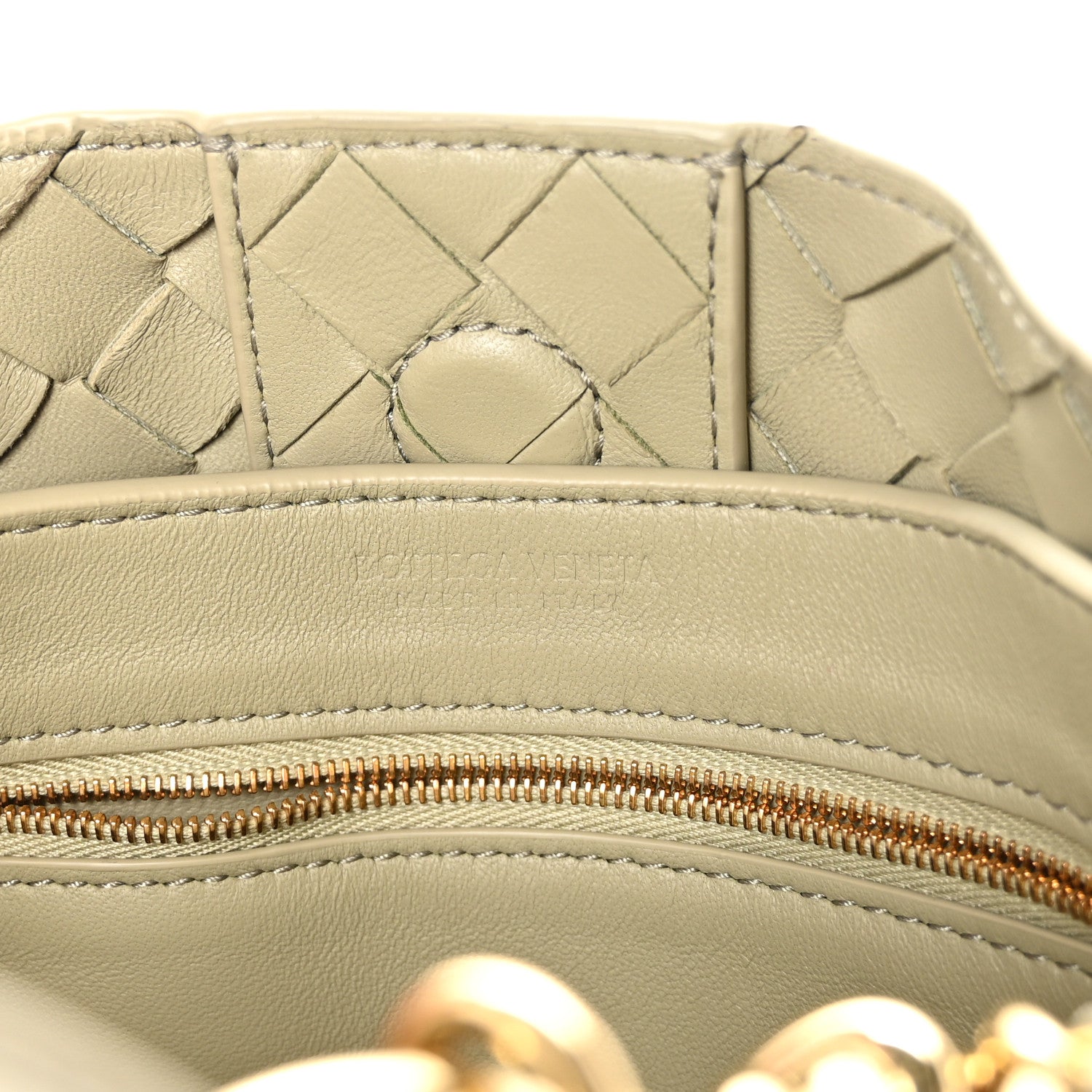 Bottega Veneta Nappa Intrecciato Small Andiamo With Chain Shoulder Bag Travertine 6 of 9