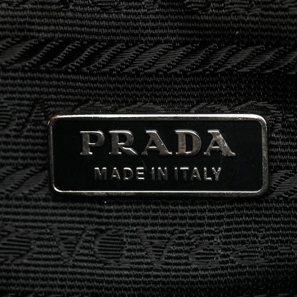 Prada Vitello Drive Perforated Bowling Bag Black 6 of 10