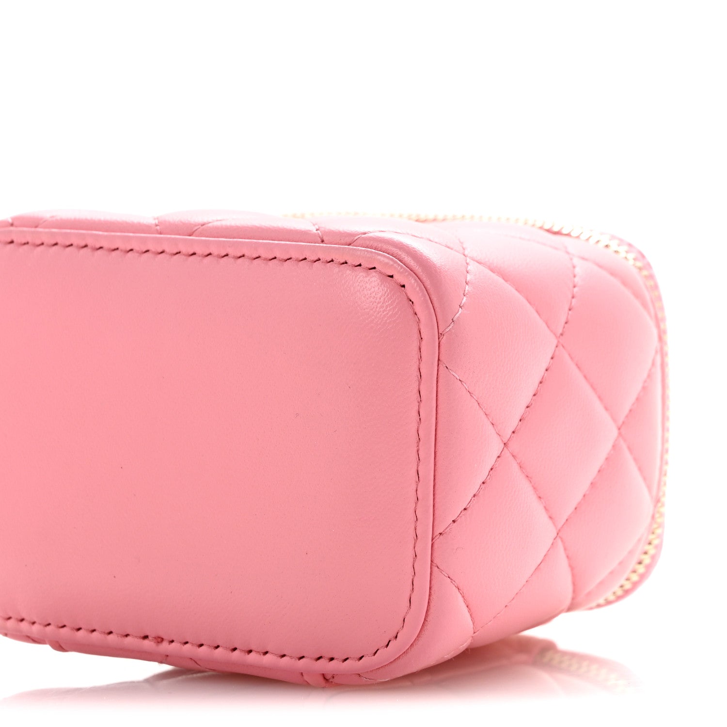 Chanel Lambskin Quilted Trendy Mini Vanity Case With Chain Pale Pink 10 of 14