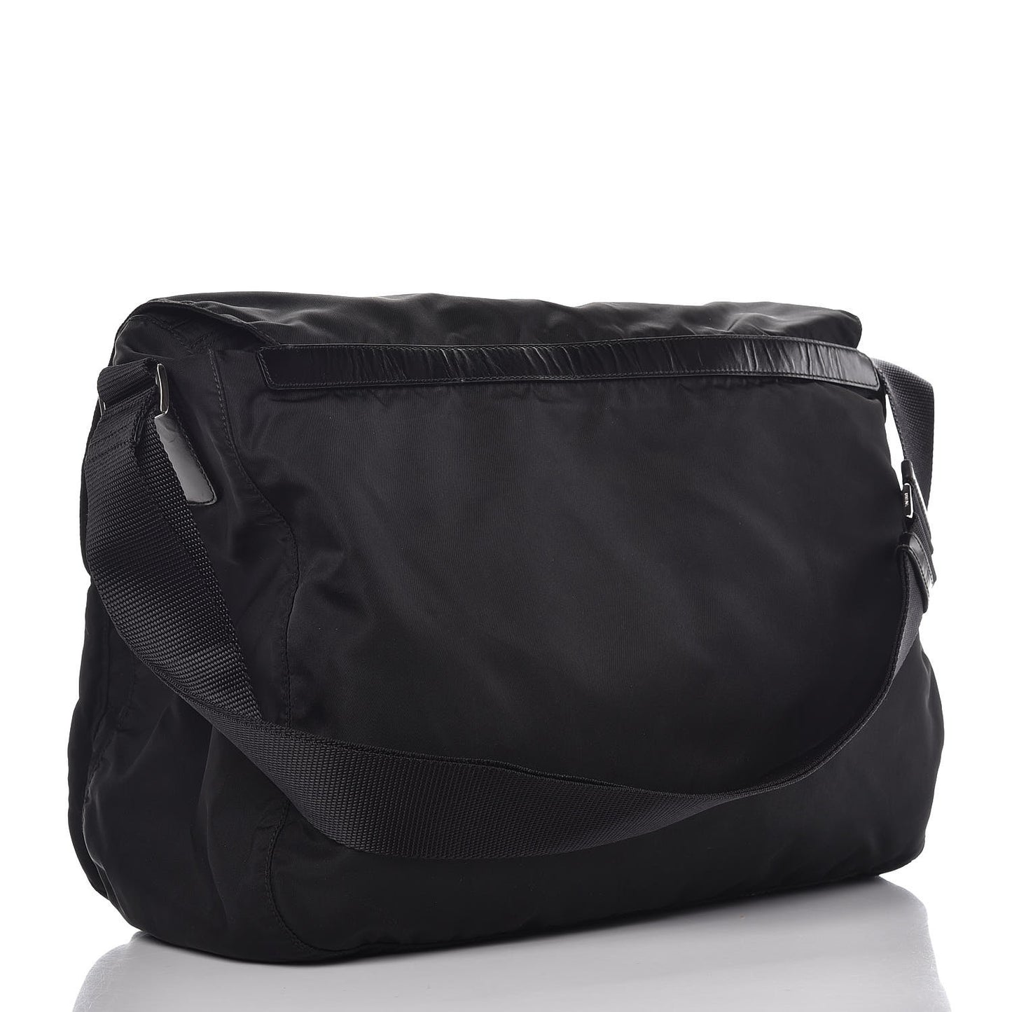 Nylon Vela Messenger Bag Black