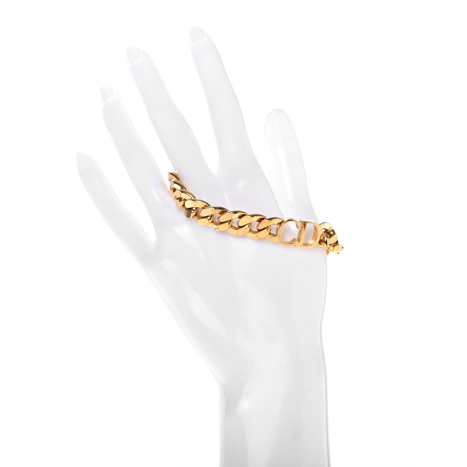 Christian Dior Metal Danseuse Etoile Chain Bracelet Gold 2 of 4