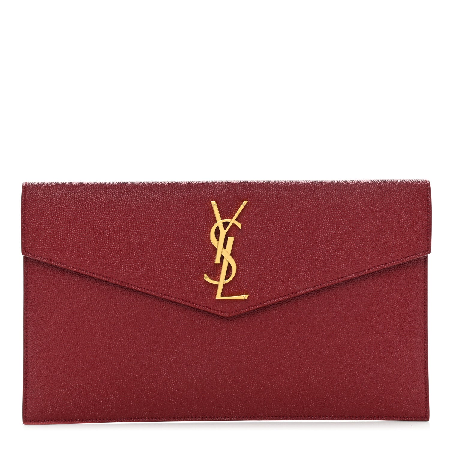 Saint Laurent Grain De Poudre Uptown Pouch Red 1 of 9