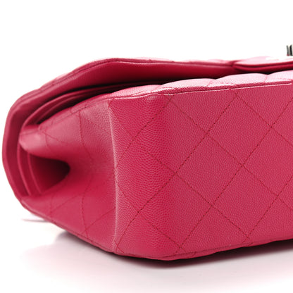 Chanel Caviar Quilted Jumbo Double Flap Dark Pink 7 of 8