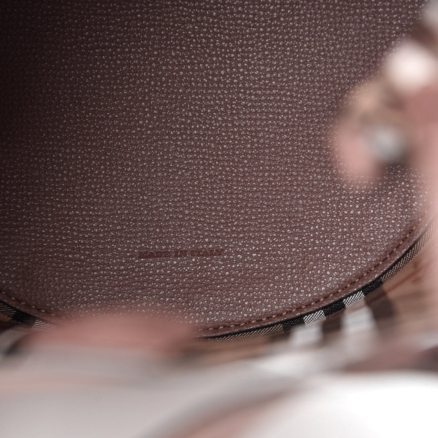 Calfskin Small Lorne Bucket Crossbody Light Elderberry
