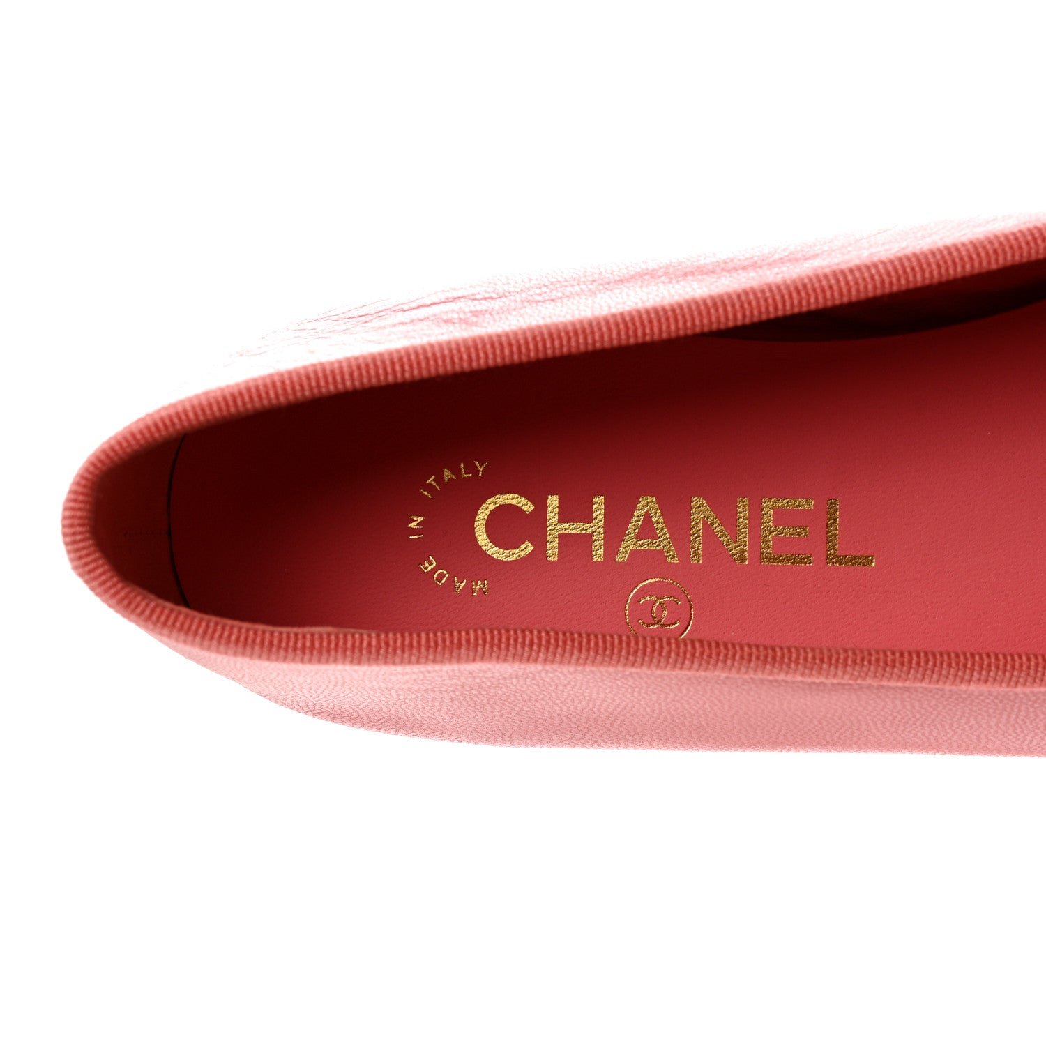 Chanel Goatskin Cap Toe CC Ballerina Flats 39 Pink 7 of 12