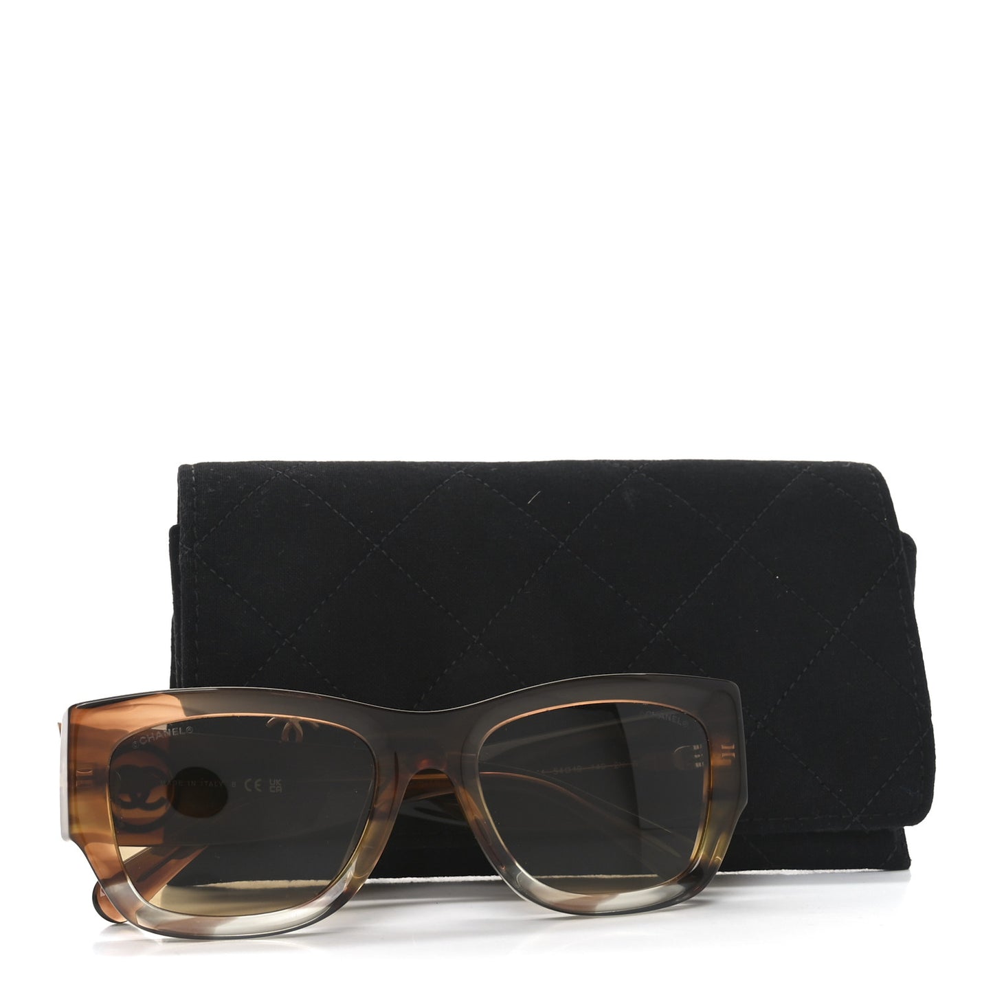 Acetate Rectangle Sunglasses 5507 Brown Orange