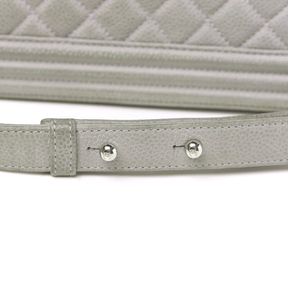 Chanel Iridescent Caviar Quilted Medium Boy Flap Grey 13 of 18