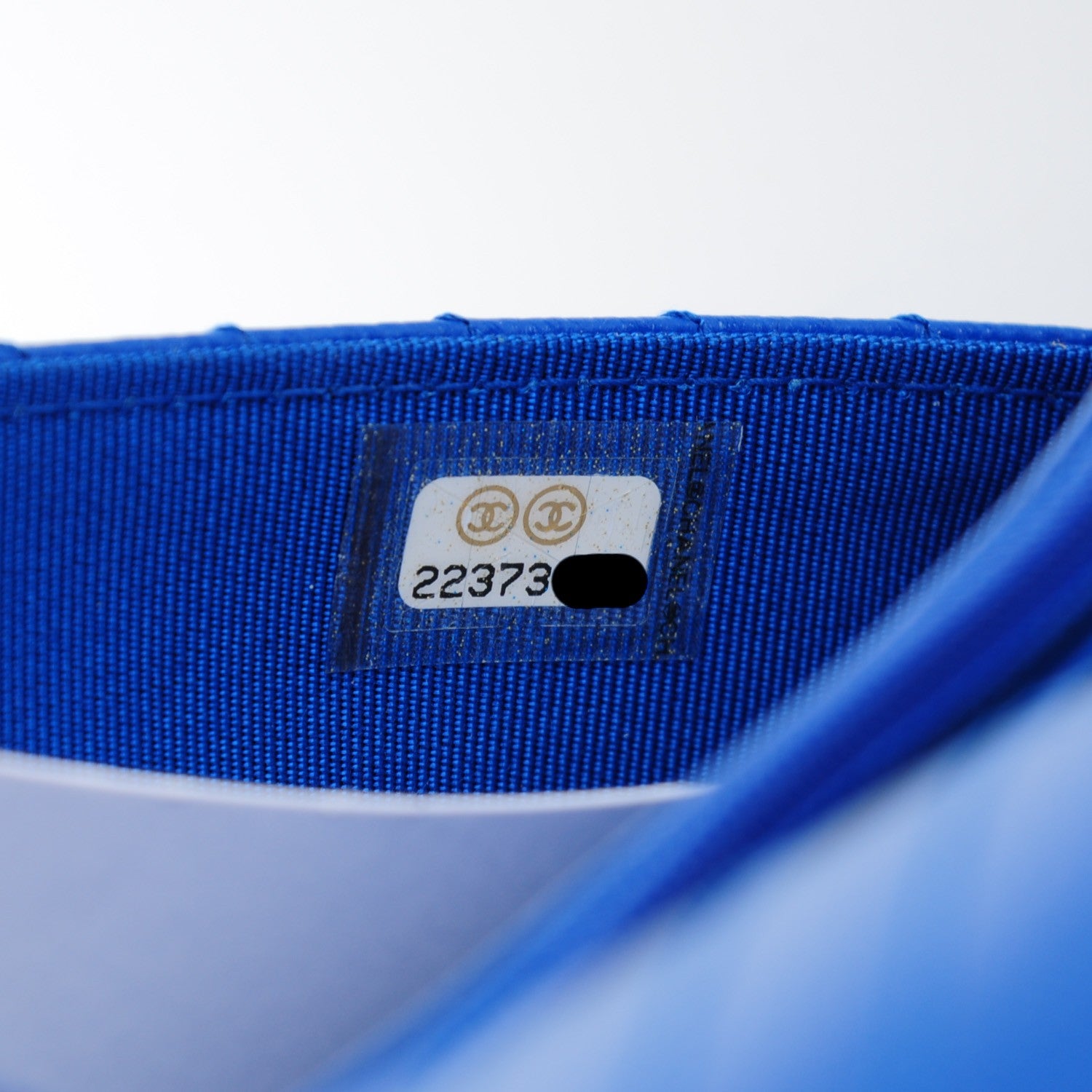 Chanel Caviar Chevron Wallet On Chain WOC Blue 8 of 8