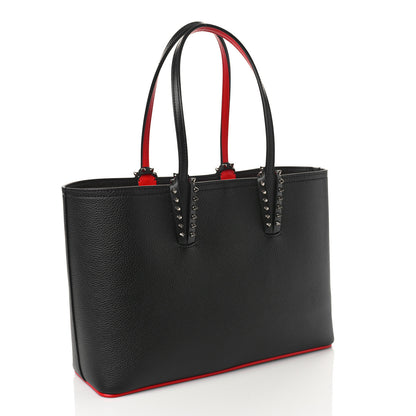 Christian Louboutin Calfskin Empire Spikes Small East West Cabata Tote Black 3 of 8