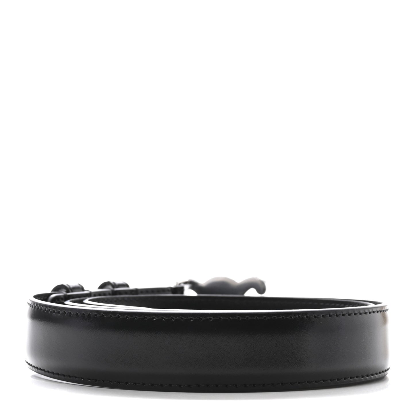 Taurillon Calfskin Medium Triomphe Belt 75 30 Black
