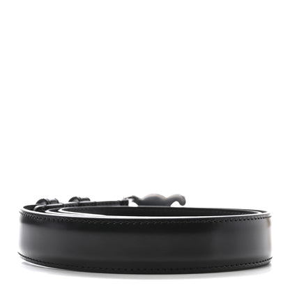 Celine Taurillon Calfskin Medium Triomphe Belt 75 30 Black 2 of 7