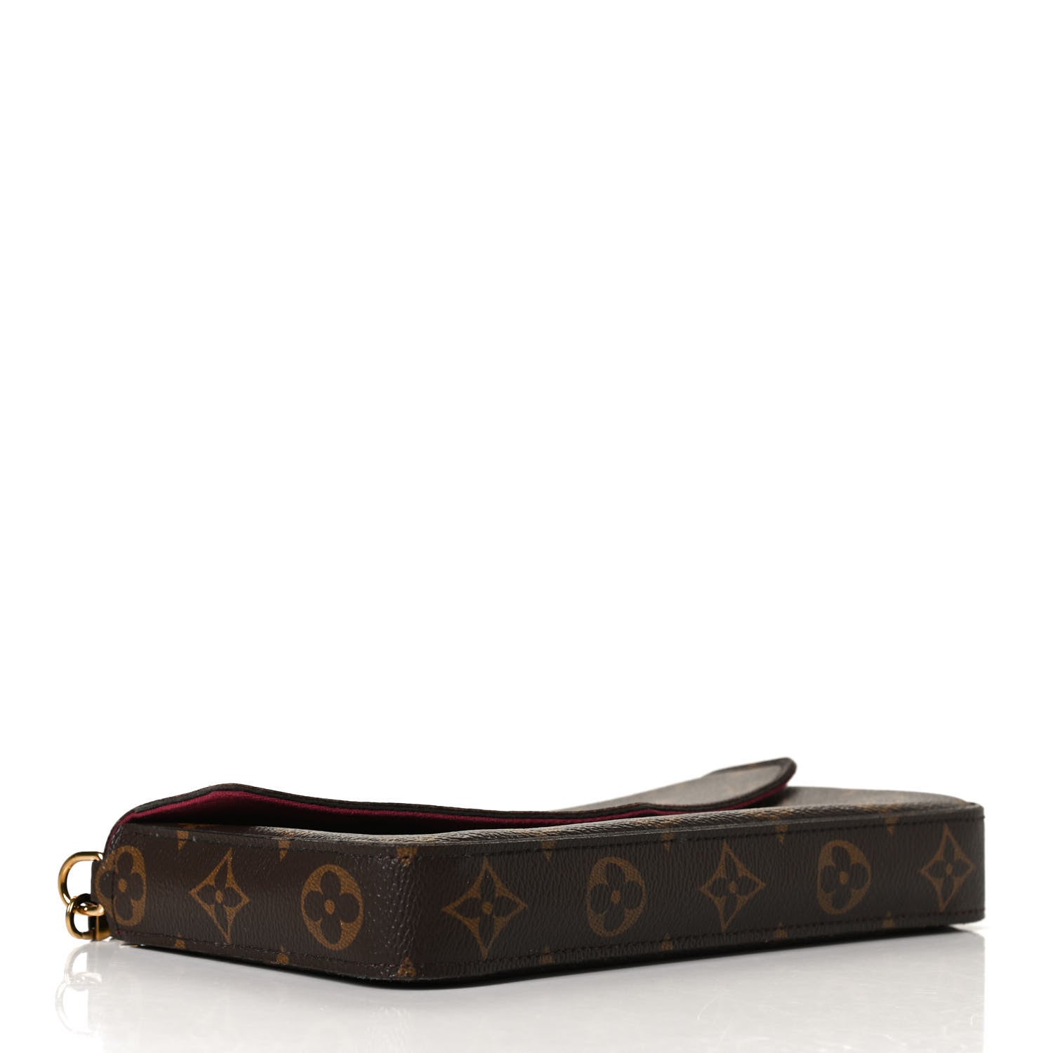 Louis Vuitton Monogram Pochette Felicie Chain Wallet Fuchsia 4 of 11