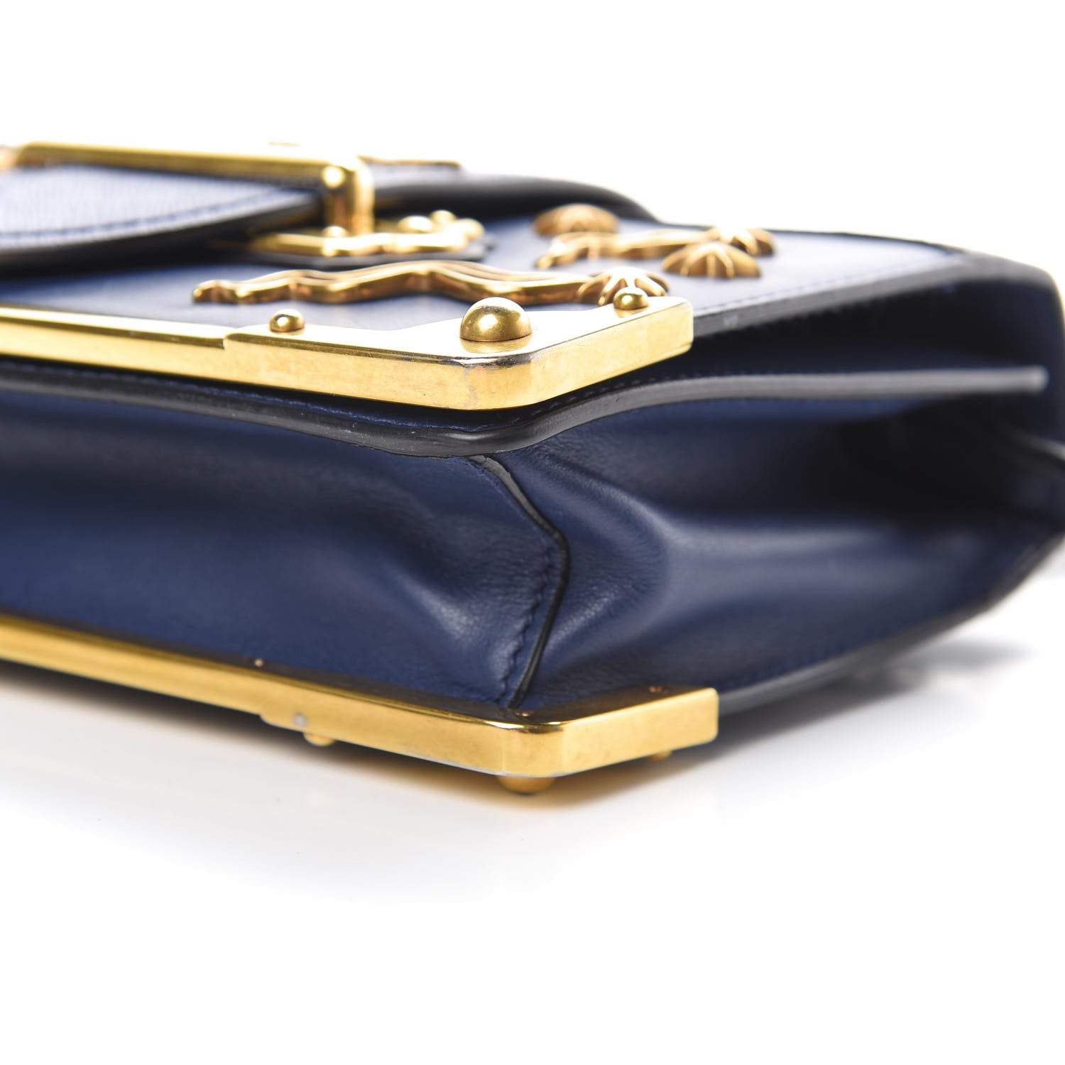 Prada City Calf Saffiano Astrology Cahier Bag Bluette Black 9 of 12