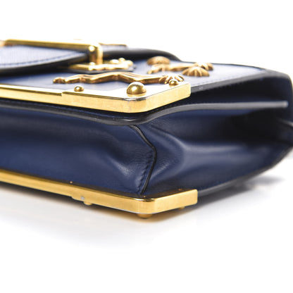 Prada City Calf Saffiano Astrology Cahier Bag Bluette Black 9 of 12