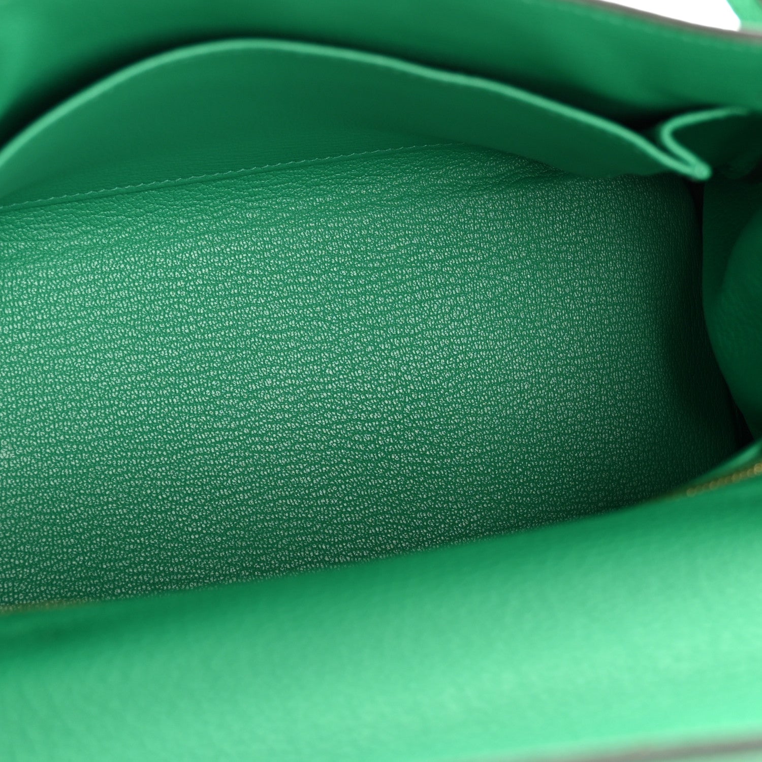 Hermes Togo Lizard Kelly Retourne Touch 25 Menthe 5 of 12