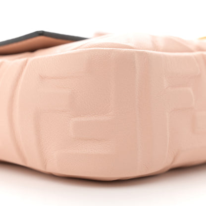 Fendi Nappa FF 1974 Embossed Baguette Rosa Quarzo 9 of 10