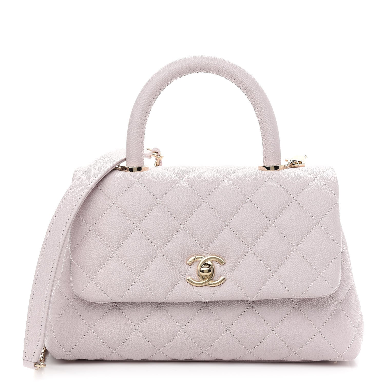 Chanel Caviar Quilted Mini Coco Handle Flap Lilas Lilac 1 of 9