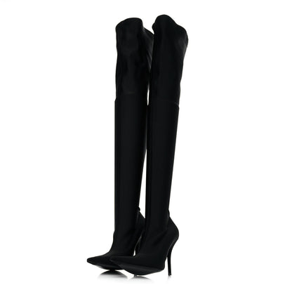 Balenciaga Spandex Pointed Toe Knife Thigh High Boots 36 Black 3 of 6