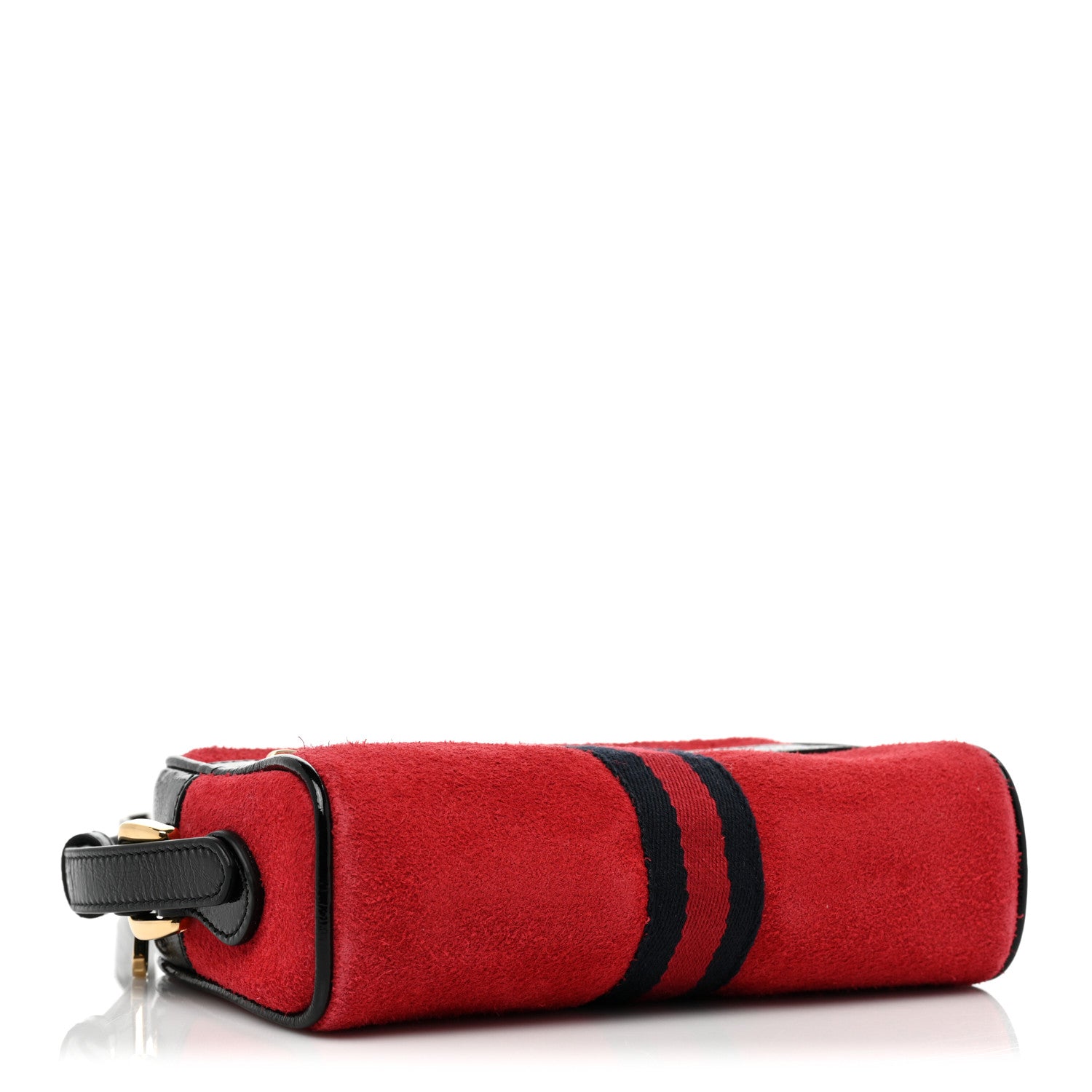 Gucci Suede Patent Web Mini Ophidia Shoulder Bag Red 4 of 10