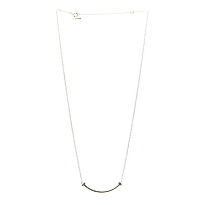 Tiffany 18K Yellow Gold Small T Smile Pendant Necklace 2 of 6