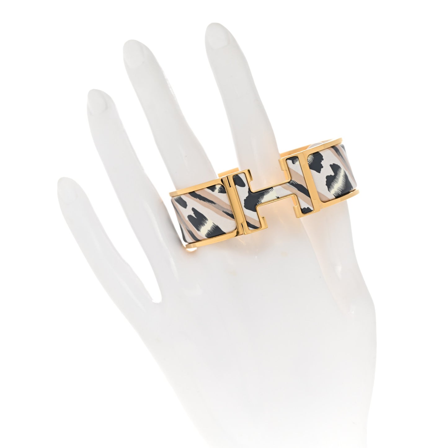 Enamel Printed Wide Clic Clac H Bracelet GM Lumiere