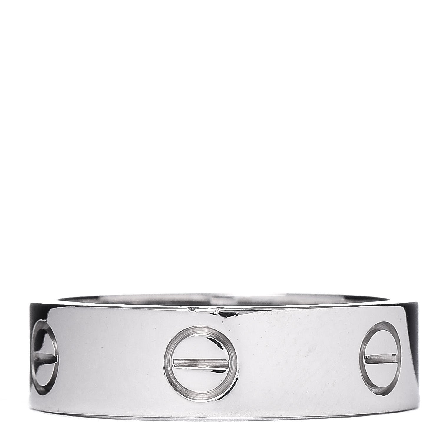 Cartier 18K White Gold 6mm LOVE Ring 59 8.75 1 of 5