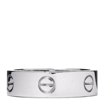 Cartier 18K White Gold 6mm LOVE Ring 59 8.75 1 of 5