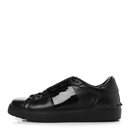 Valentino Garavani Calfskin Rockstud Untitled Open Sneakers 40 Black 1 of 8