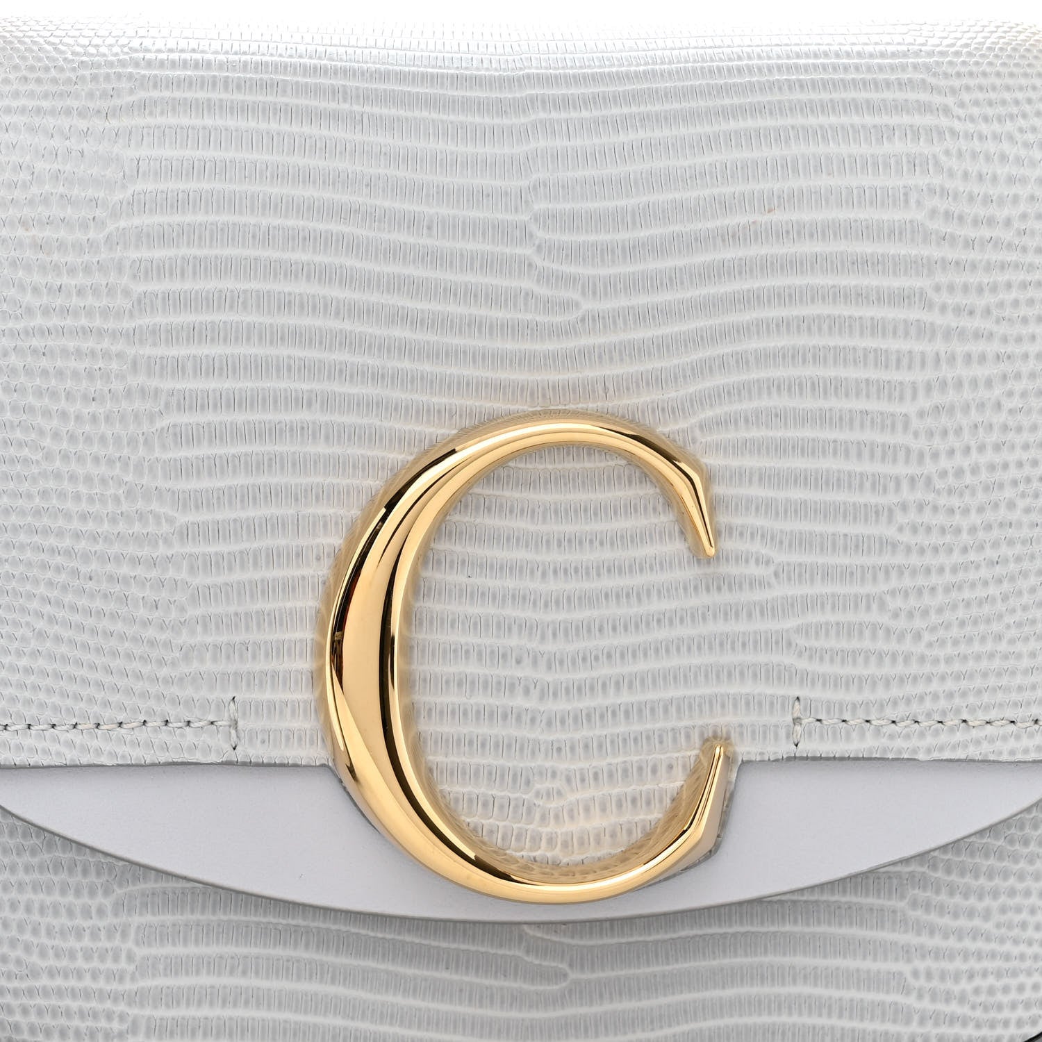 Chloe Calfskin Lizard Embossed Mini C Double Carry Light Cloud 8 of 11